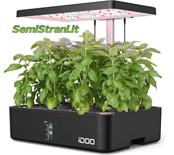 Smart Garden - Jardin intelligent avec lampe de culture LED, jardin hydroponique intérieur pour cultiver des piments et des herbes aromatiques à la maison jusqu'à 12 variétés - SemiStrani.it